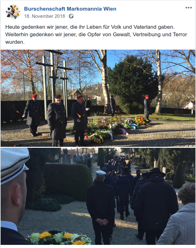 Markomannia Wien beim Passauer Volkstrauertag